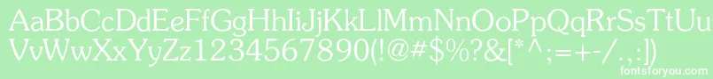 Agpresquirec Font – White Fonts on Green Background