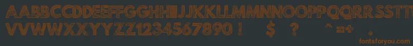 MildLifeTexturedPersonalUse-fontti – ruskeat fontit mustalla taustalla