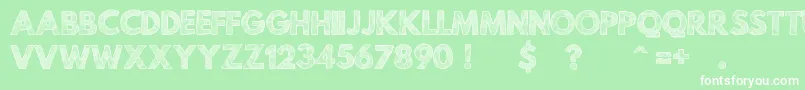 MildLifeTexturedPersonalUse Font – White Fonts on Green Background