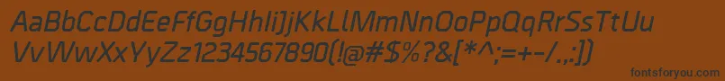 BordaDemibolditalic Font – Black Fonts on Brown Background