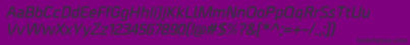 BordaDemibolditalic Font – Black Fonts on Purple Background