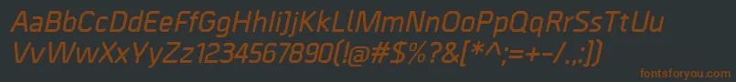 fuente BordaDemibolditalic – Fuentes Marrones Sobre Fondo Negro