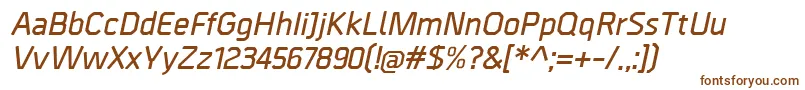BordaDemibolditalic Font – Brown Fonts on White Background