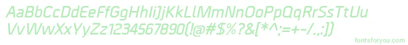 BordaDemibolditalic Font – Green Fonts on White Background