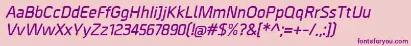 BordaDemibolditalic Font – Purple Fonts on Pink Background