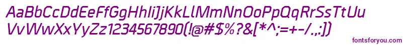 BordaDemibolditalic Font – Purple Fonts on White Background