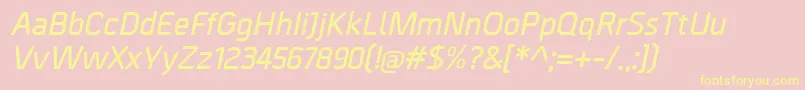 BordaDemibolditalic Font – Yellow Fonts on Pink Background