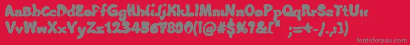 JazzBallBold Font – Gray Fonts on Red Background
