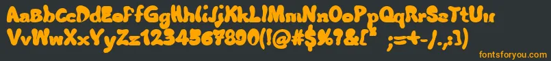 JazzBallBold Font – Orange Fonts on Black Background