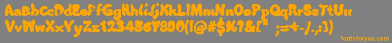 JazzBallBold Font – Orange Fonts on Gray Background
