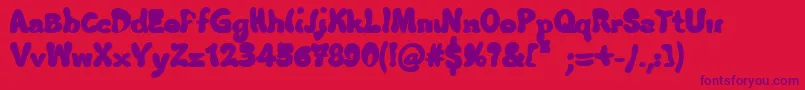 JazzBallBold Font – Purple Fonts on Red Background