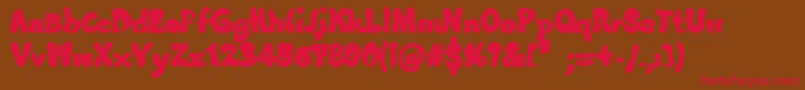 JazzBallBold Font – Red Fonts on Brown Background