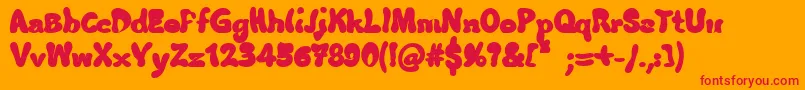 JazzBallBold Font – Red Fonts on Orange Background