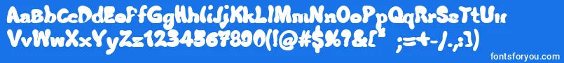 JazzBallBold Font – White Fonts on Blue Background