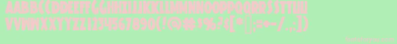 Knuckle Font – Pink Fonts on Green Background