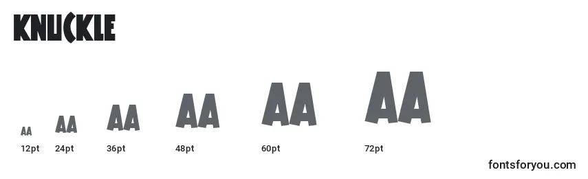 Knuckle Font Sizes