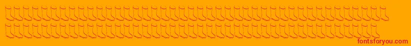 Oldbootbase Font – Red Fonts on Orange Background