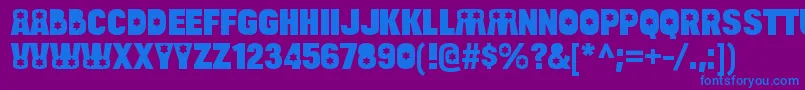BulltoadshalomRegular Font – Blue Fonts on Purple Background