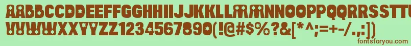 BulltoadshalomRegular Font – Brown Fonts on Green Background