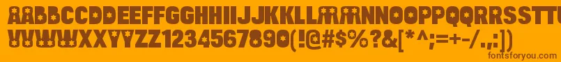 BulltoadshalomRegular Font – Brown Fonts on Orange Background