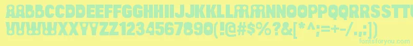Подробнее о шрифте BulltoadshalomRegular Шрифт BulltoadshalomRegular – зелёные шрифты на жёлтом фоне