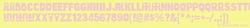 BulltoadshalomRegular Font – Pink Fonts on Yellow Background