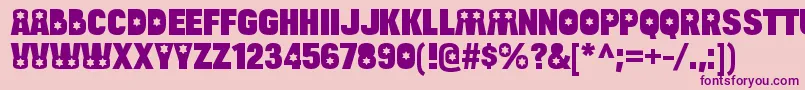 BulltoadshalomRegular Font – Purple Fonts on Pink Background