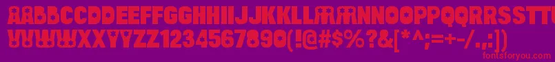 BulltoadshalomRegularフォントについての詳細 フォントBulltoadshalomRegular – 紫の背景に赤い文字