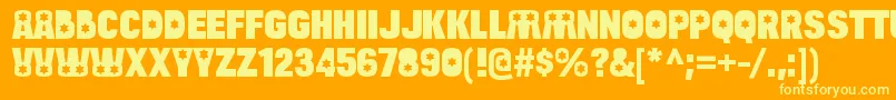 BulltoadshalomRegular Font – Yellow Fonts on Orange Background