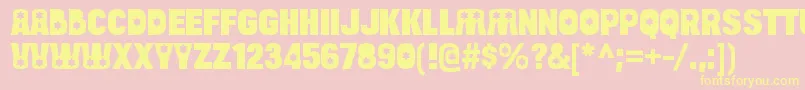 BulltoadshalomRegular Font – Yellow Fonts on Pink Background