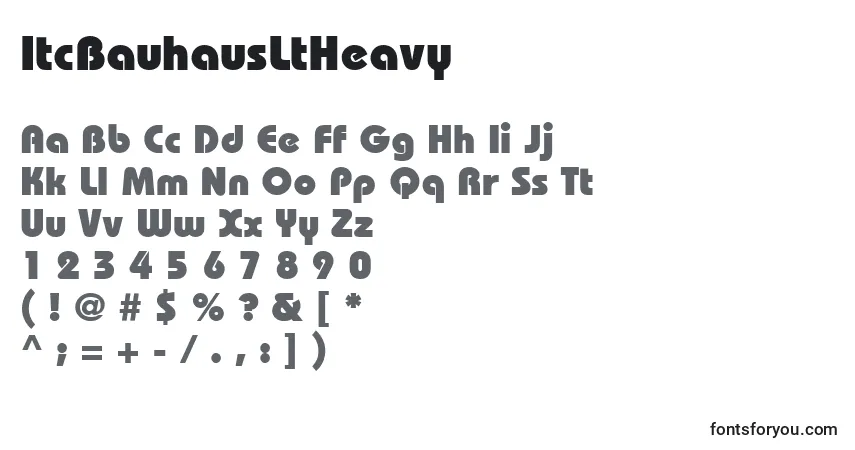 Czcionka ItcBauhausLtHeavy – alfabet, cyfry, specjalne znaki