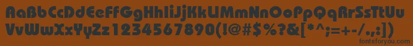 ItcBauhausLtHeavy Font – Black Fonts on Brown Background