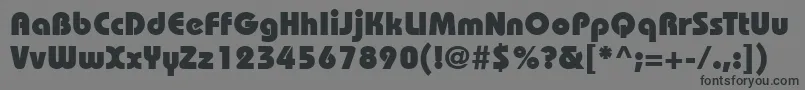ItcBauhausLtHeavy Font – Black Fonts on Gray Background