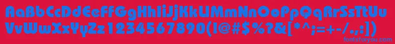 ItcBauhausLtHeavy Font – Blue Fonts on Red Background