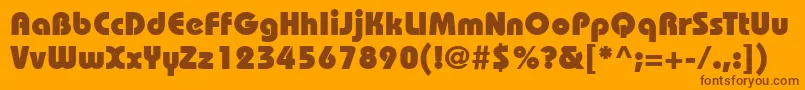 ItcBauhausLtHeavy Font – Brown Fonts on Orange Background
