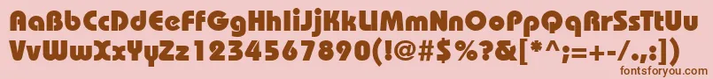 ItcBauhausLtHeavy Font – Brown Fonts on Pink Background