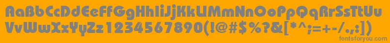 ItcBauhausLtHeavy Font – Gray Fonts on Orange Background