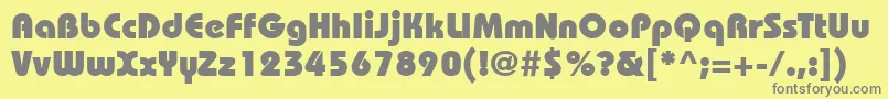 ItcBauhausLtHeavy Font – Gray Fonts on Yellow Background