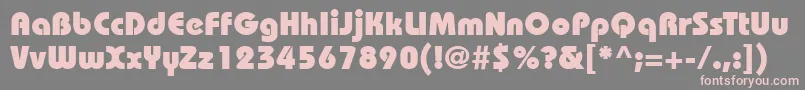 ItcBauhausLtHeavy Font – Pink Fonts on Gray Background