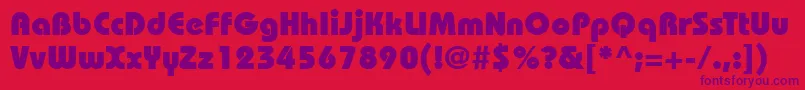 ItcBauhausLtHeavy Font – Purple Fonts on Red Background