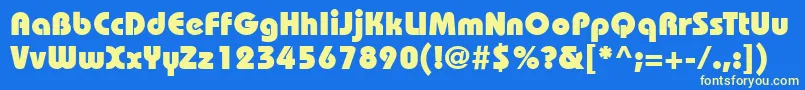 ItcBauhausLtHeavy Font – Yellow Fonts on Blue Background