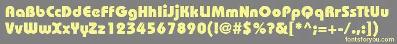 ItcBauhausLtHeavy Font – Yellow Fonts on Gray Background
