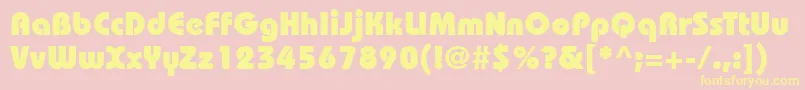 ItcBauhausLtHeavy Font – Yellow Fonts on Pink Background