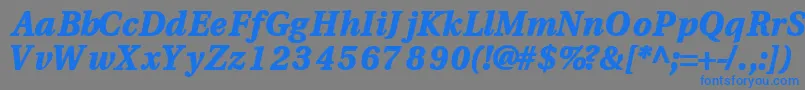 VeracityblacksskBoldItalic Font – Blue Fonts on Gray Background