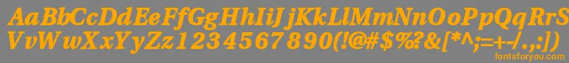 VeracityblacksskBoldItalic Font – Orange Fonts on Gray Background
