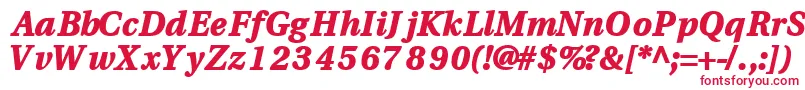 VeracityblacksskBoldItalic Font – Red Fonts on White Background