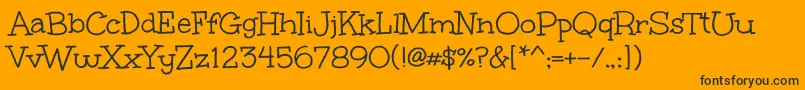 UnkemptRegular Font – Black Fonts on Orange Background