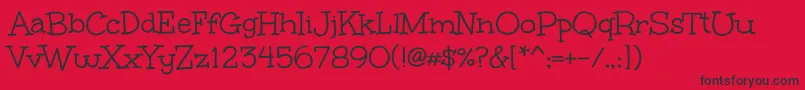 UnkemptRegular-Schriftart – Schwarze Schriften auf rotem Hintergrund