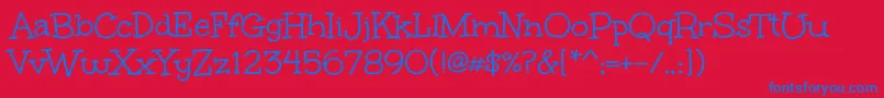 UnkemptRegular Font – Blue Fonts on Red Background