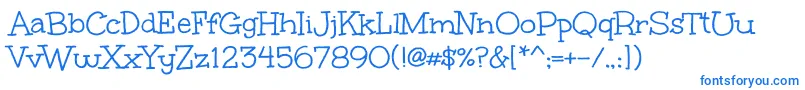 UnkemptRegular Font – Blue Fonts on White Background